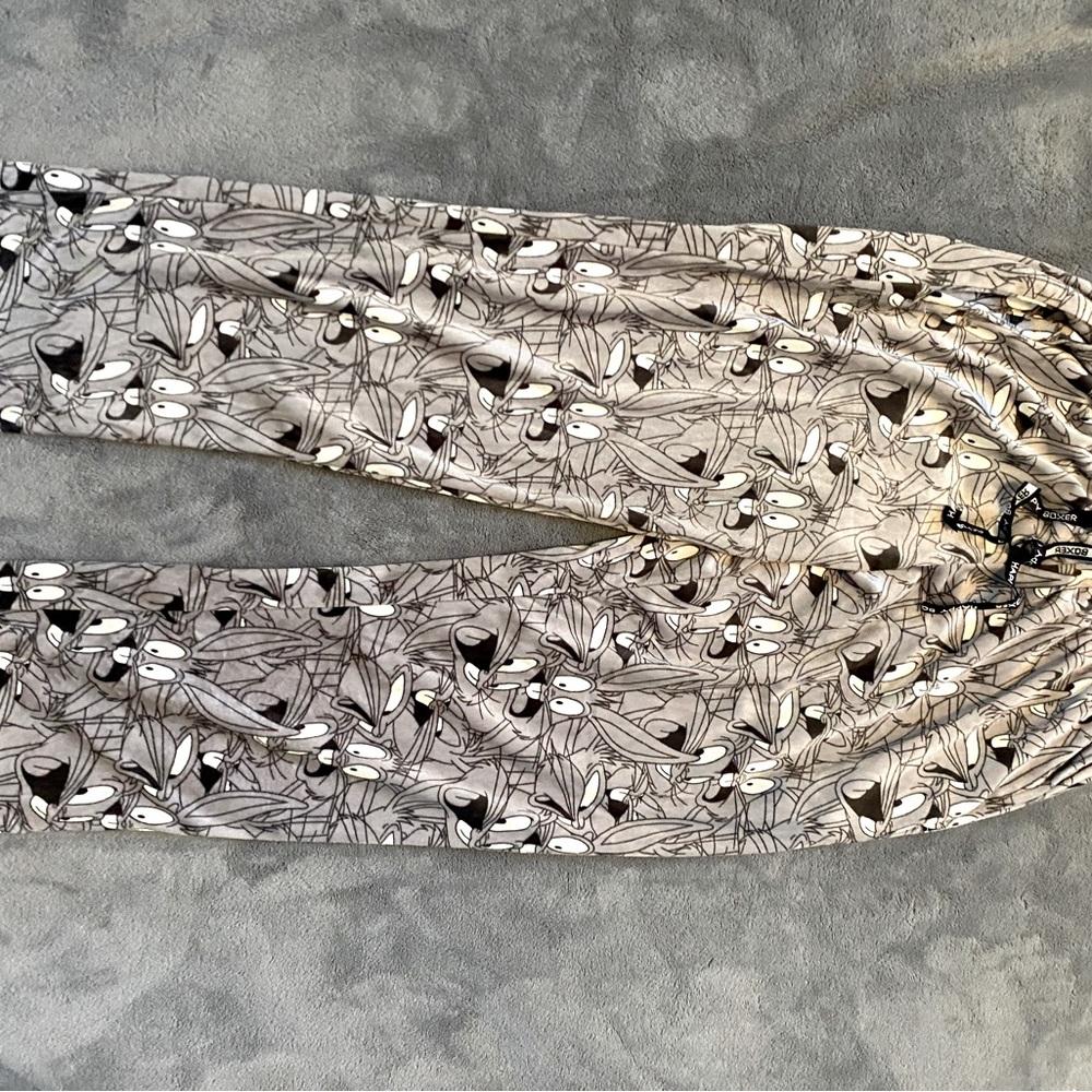 Small grey Looney Tunes Bug Bunny pajama pants